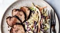 Grilled Balsamic Pork Tenderloin & Coleslaw (Paleo, Low-carb) Grilled Balsamic Pork Tenderloin & Coleslaw (Paleo, Low-carb)