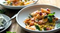 Shrimp With Creamed Corn and Feta Shrimp With Creamed Corn and Feta