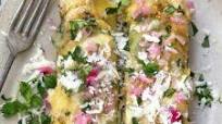 Vegetarian Enchiladas Verdes (no beans) Vegetarian Enchiladas Verdes (no beans)