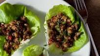 Spicy Ginger Pork in Lettuce Leaves Spicy Ginger Pork in Lettuce Leaves