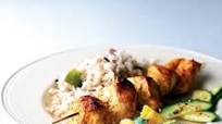 Chicken tikka with mango raita Chicken tikka with mango raita