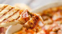 Triple Meat & Cheese Pizza Dip with Grilled Crust Dippers Triple Meat & Cheese Pizza Dip with Grilled Crust Dippers