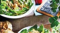 Chicken Caesar salad with pork scratching ‘croutons’ Chicken Caesar salad with pork scratching ‘croutons’