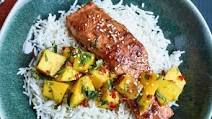 Nadiya Hussain’s Teriyaki Salmon with Mango Salsa Nadiya Hussain’s Teriyaki Salmon with Mango Salsa