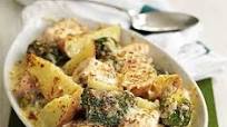 Salmon, broccoli & potato bake Salmon, broccoli & potato bake