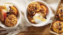 Baked Peaches with Granola Topping Baked Peaches with Granola Topping