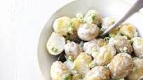 Warm potato salad with Caesar dressing Warm potato salad with Caesar dressing