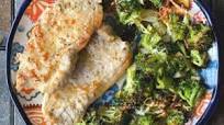Broiled Parmesan Pork Chops & Broccoli Broiled Parmesan Pork Chops & Broccoli