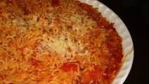 Baked Rice With Cheese and Tomatoes Baked Rice With Cheese and Tomatoes
