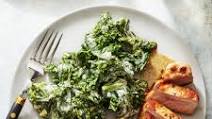 Butter-Basted Pork Chops with Tangy Creamed Kale Butter-Basted Pork Chops with Tangy Creamed Kale