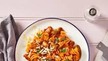 Creamy Pork & Mushroom Fusilloni With Basil Creamy Pork & Mushroom Fusilloni With Basil