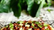 Keto Fathead Pizza with Chorizo and Salsa Keto Fathead Pizza with Chorizo and Salsa