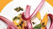 Mango-Radicchio Caprese with Basil Vinaigrette Mango-Radicchio Caprese with Basil Vinaigrette