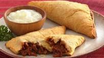 Spicy Barbecue Triangles with Raita Spicy Barbecue Triangles with Raita