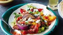 Roast vegetable tostadas Roast vegetable tostadas