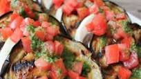 Grilled Eggplant with Fresh Mozzarella, Tomatoes and Basil Vinaigrette Grilled Eggplant with Fresh Mozzarella, Tomatoes and Basil Vinaigrette