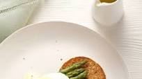Muffin with asparagus, egg and Hollandaise Muffin with asparagus, egg and Hollandaise