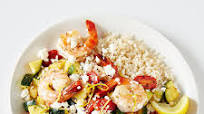 Greek Shrimp and Veggie Sauté with Rice Greek Shrimp and Veggie Sauté with Rice