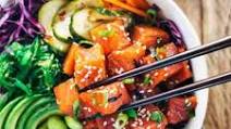 Spicy Salmon Poke Bowls Spicy Salmon Poke Bowls