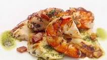 Chicken and Shrimp with Pancetta Chimichurri Chicken and Shrimp with Pancetta Chimichurri