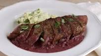 Air Fried New York Strip Steak with Red Wine Sauce Air Fried New York Strip Steak with Red Wine Sauce