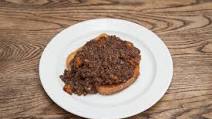 Beef mince on dripping toast Beef mince on dripping toast