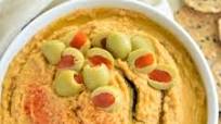 Green Olive and Pimento Hummus Green Olive and Pimento Hummus