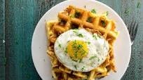 Savory Waffles with Cheddar and Chives Savory Waffles with Cheddar and Chives