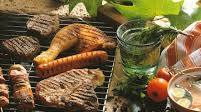 Mixed Grilled Seafood, Meat and Vegetables Mixed Grilled Seafood, Meat and Vegetables