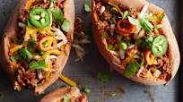 Chili-Topped Sweet Potatoes Chili-Topped Sweet Potatoes