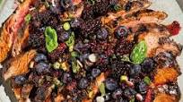 Balsamic Grilled Flank Steak with Berry Bruschetta Balsamic Grilled Flank Steak with Berry Bruschetta