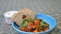 Slow cooked spiced mutton shoulder with ginger and sweet potato Slow cooked spiced mutton shoulder with ginger and sweet potato