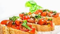 Homemade toasted bruschetta bites with cannabis oil Homemade toasted bruschetta bites with cannabis oil