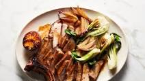 Citrus-Glazed Pork Chops With Gingery Bok Choy Citrus-Glazed Pork Chops With Gingery Bok Choy