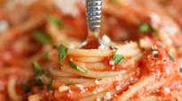 Spaghetti with Tomato Cream Sauce Spaghetti with Tomato Cream Sauce
