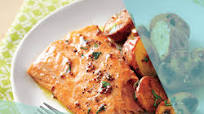 Roasted Salmon With Potatoes and Mushrooms Roasted Salmon With Potatoes and Mushrooms