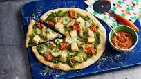 Saag paneer pizza Saag paneer pizza