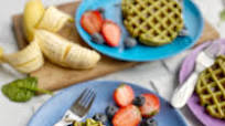 Spinach Banana Waffles Spinach Banana Waffles