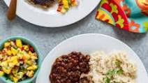 Caribbean Pork Chops with Mango Pineapple Salsa Caribbean Pork Chops with Mango Pineapple Salsa