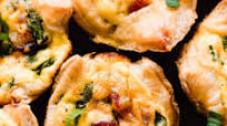 Mini Quiche Cups with Spinach, Bacon and Cheddar Mini Quiche Cups with Spinach, Bacon and Cheddar