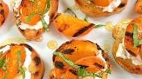Goats cheese crostini with griddled apricots, basil & honey Goats cheese crostini with griddled apricots, basil & honey