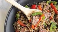 Steak and Peppers with Brown Rice and Quinoa Steak and Peppers with Brown Rice and Quinoa