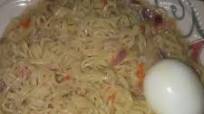 Indomie noodles with boiled eggs Indomie noodles with boiled eggs