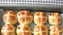 Eggless Hot Cross Buns Eggless Hot Cross Buns