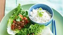 Hoisin pork in lettuce cups Hoisin pork in lettuce cups