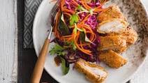 Crunchy chicken with cabbage and carrot quickle Crunchy chicken with cabbage and carrot quickle