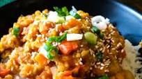 Red Lentils In The Instant Pot With Korean-Inspired Savory Sweet Sauce Red Lentils In The Instant Pot With Korean-Inspired Savory Sweet Sauce