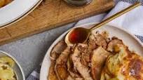 Slow Cooker Balsamic Pork Roast With Scalloped Potatoes and Easy Steamed Broccoli Slow Cooker Balsamic Pork Roast With Scalloped Potatoes and Easy Steamed Broccoli