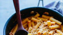 Rigatoni with Italian Sausage, Mascarpone + Walnuts Rigatoni with Italian Sausage, Mascarpone + Walnuts