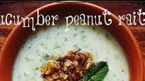 Cucumber peanut raita Cucumber peanut raita